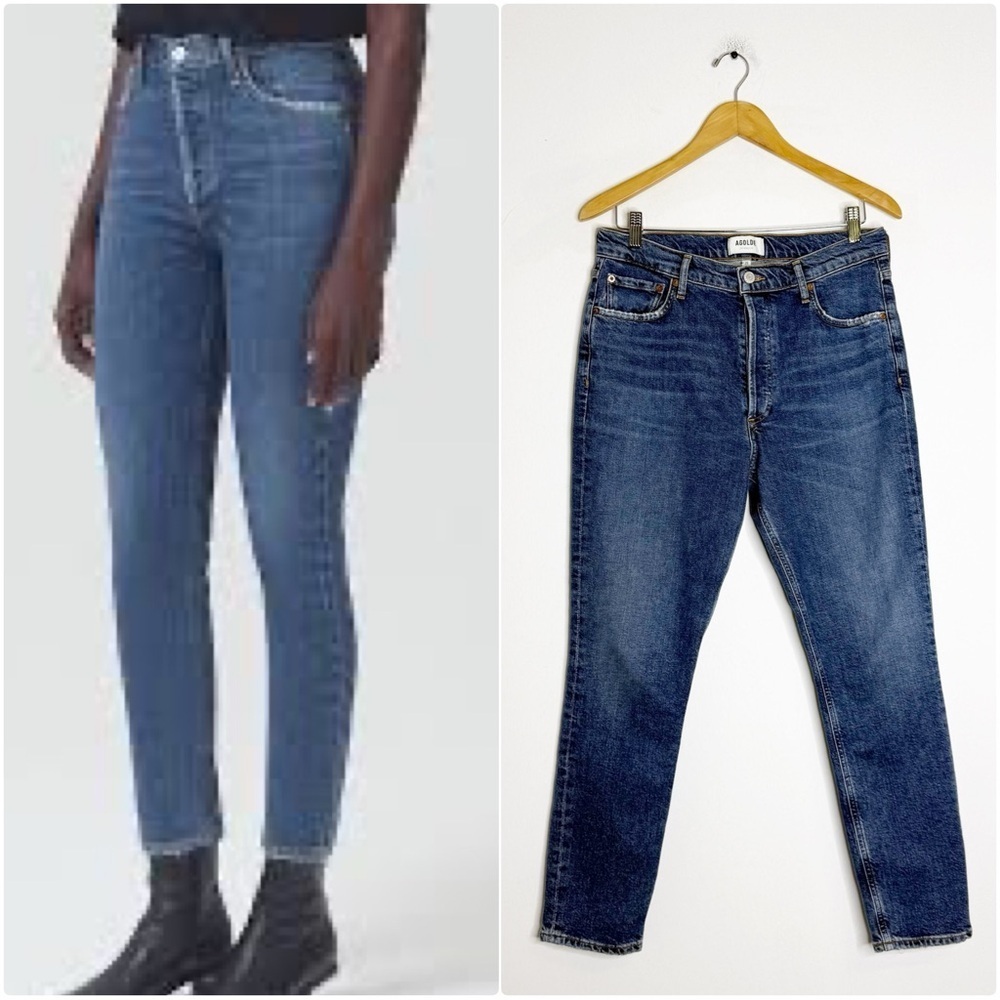 AGOLDE Nico High Rise Slim Jeans Blue Denim Size 29 / 8 Revolve